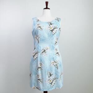 Vintage Aloha Republic Made In Hawaii Tropical Floral Sleeveless Dress